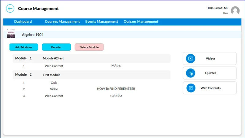 Course management system